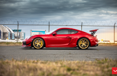 Porsche Cayman GT4 на дисках Hybrid Forged HF-5