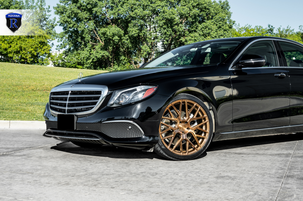 Mercedes Benz E300 на дисках RFX10 Brushed Bronze