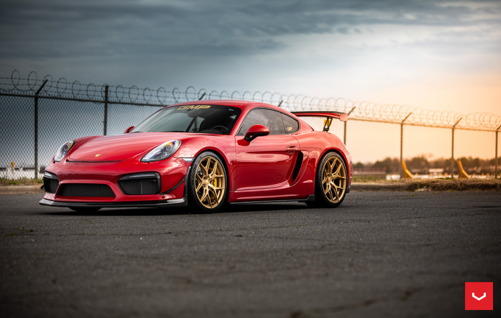 Porsche Cayman GT4 на дисках Hybrid Forged HF-5
