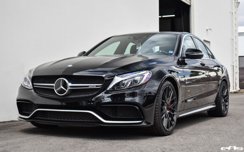 Mercedes Benz C63S на дисках Vorsteiner V-FF 107 Carbon Graphite