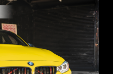 BMW M3 yellow на дисках RFX7 gloss black