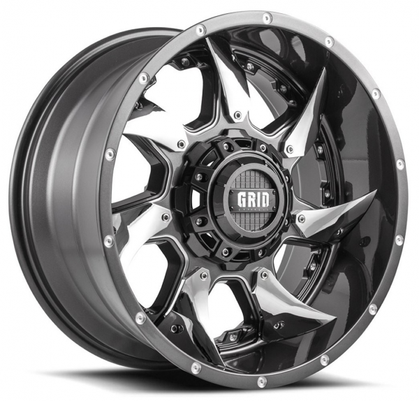 GRID OFF-ROAD GD-1 Gloss Graphite with Chrome Inserts
