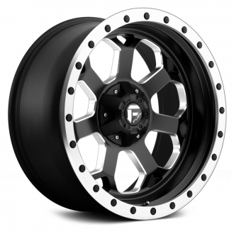 FUEL - SAVAGE Satin Black with Milled Windows and Bead Ring