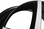 LEXANI R-FOUR Gloss Black with Machined Face and Covered Lugs