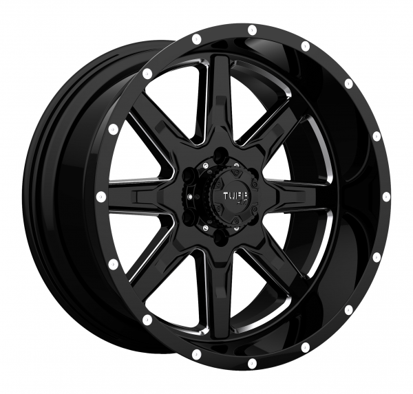 TUFF T15 Gloss Black with Milled Spokes
