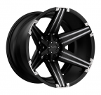 TUFF T12 Satin Black with Milled Spokes and Brushed Inserts
