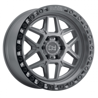 BLACK RHINO - KELSO Battleship Gray with Black Lip Edge & Black Bolts