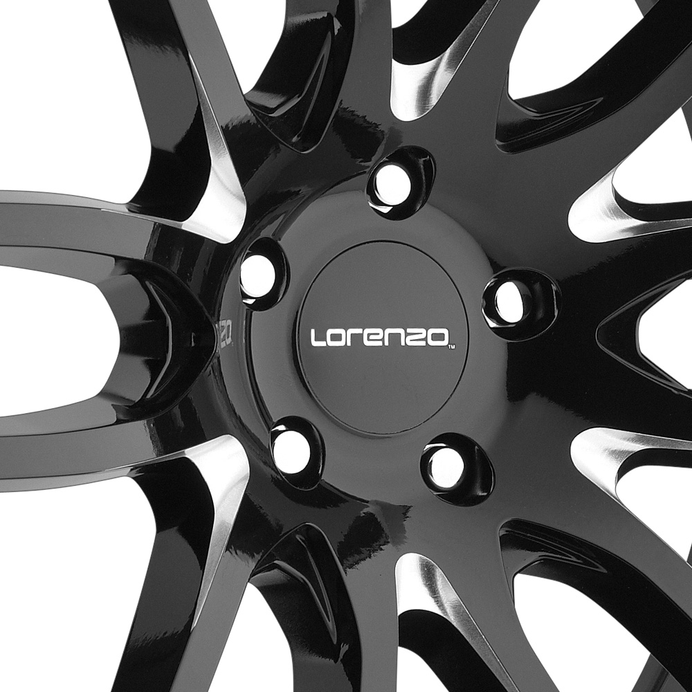 LORENZO WL36 Gloss Black with Milled Accents