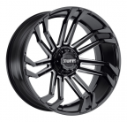 TUFF T21 Gloss Black with Milled Spokes
