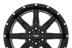 TUFF T15 Gloss Black with Milled Spokes