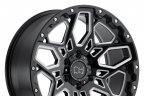 BLACK RHINO SHRAPNEL Gloss Black with Milled Spokes