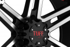 TUFF T01 Flat Black with Machined Face and Red Inserts