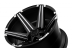 TUFF T12 Satin Black with Milled Spokes and Brushed Inserts
