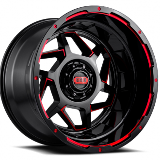 GRID OFF-ROAD - GD-14 Gloss Black with Red Accents