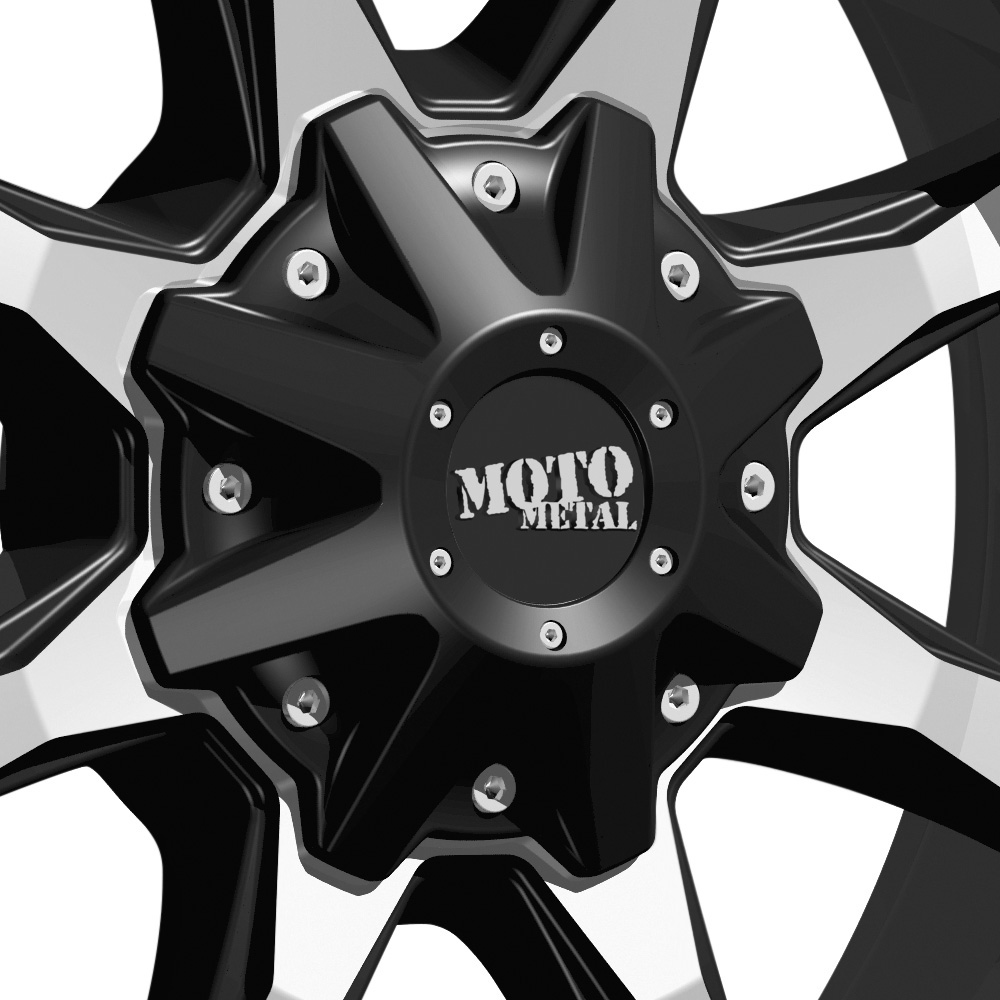 MOTO METAL MO970 Gloss Black with Milled Face