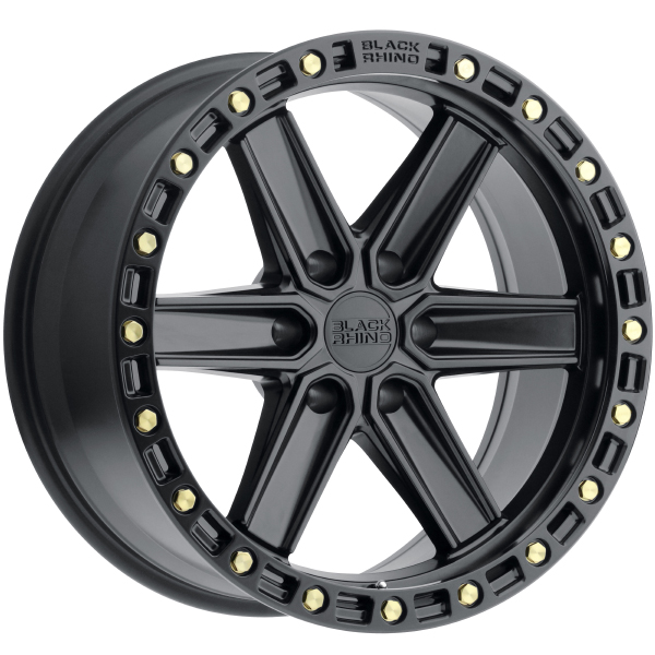 BLACK RHINO HENDERSON Matte Black with Brass Bolts