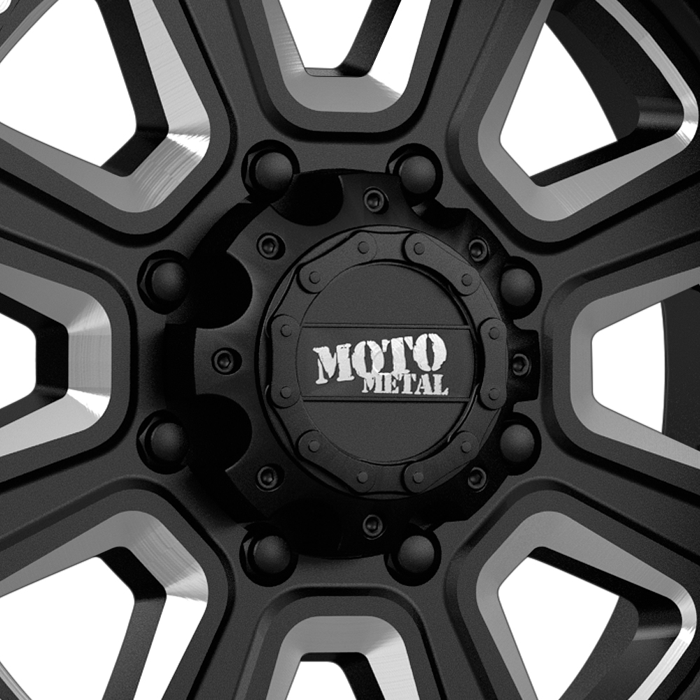 MOTO METAL MO972 Gloss Black with Milled Accents