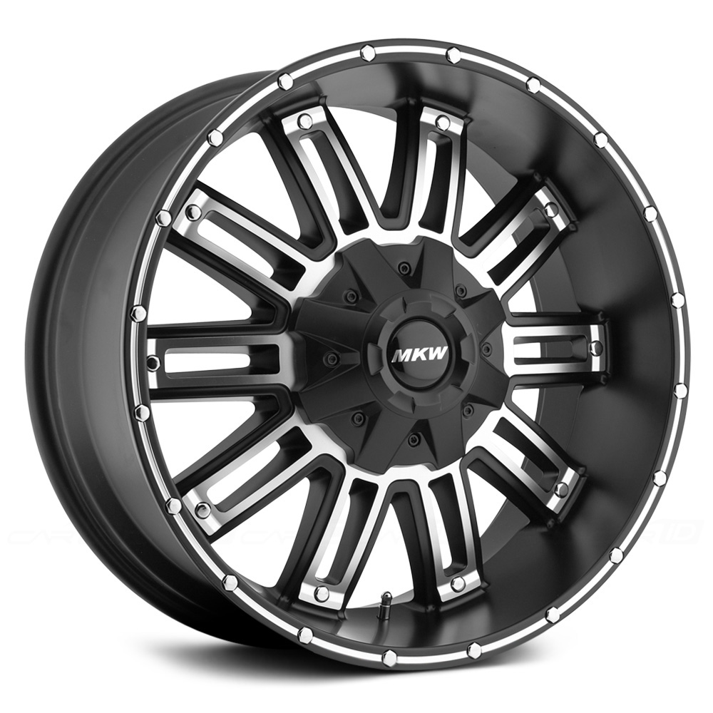 MKW OFF-ROAD M80 Satin Black with Machined Face and Groove