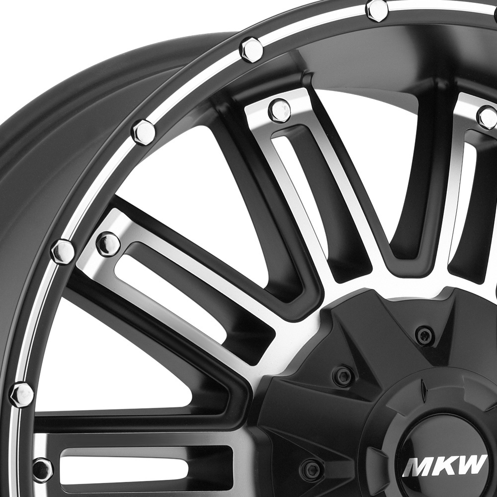 MKW OFF-ROAD M80 Satin Black with Machined Face and Groove