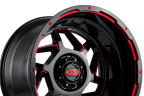 GRID OFF-ROAD GD-14 Gloss Black with Red Accents