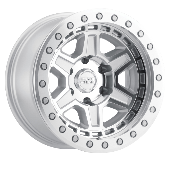 BLACK RHINO RENO BEADLOCK Silver wirh Mirror Face and Silver Bolts