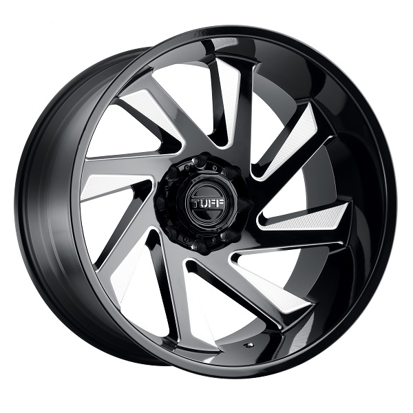 TUFF T1B Gloss Black with Milled Spokes