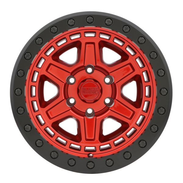 BLACK RHINO RENO BEADLOCK Candy Red with Black Ring and Black Bolts