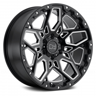 BLACK RHINO - SHRAPNEL Gloss Black with Milled Spokes