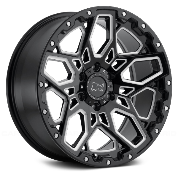 BLACK RHINO SHRAPNEL Gloss Black with Milled Spokes