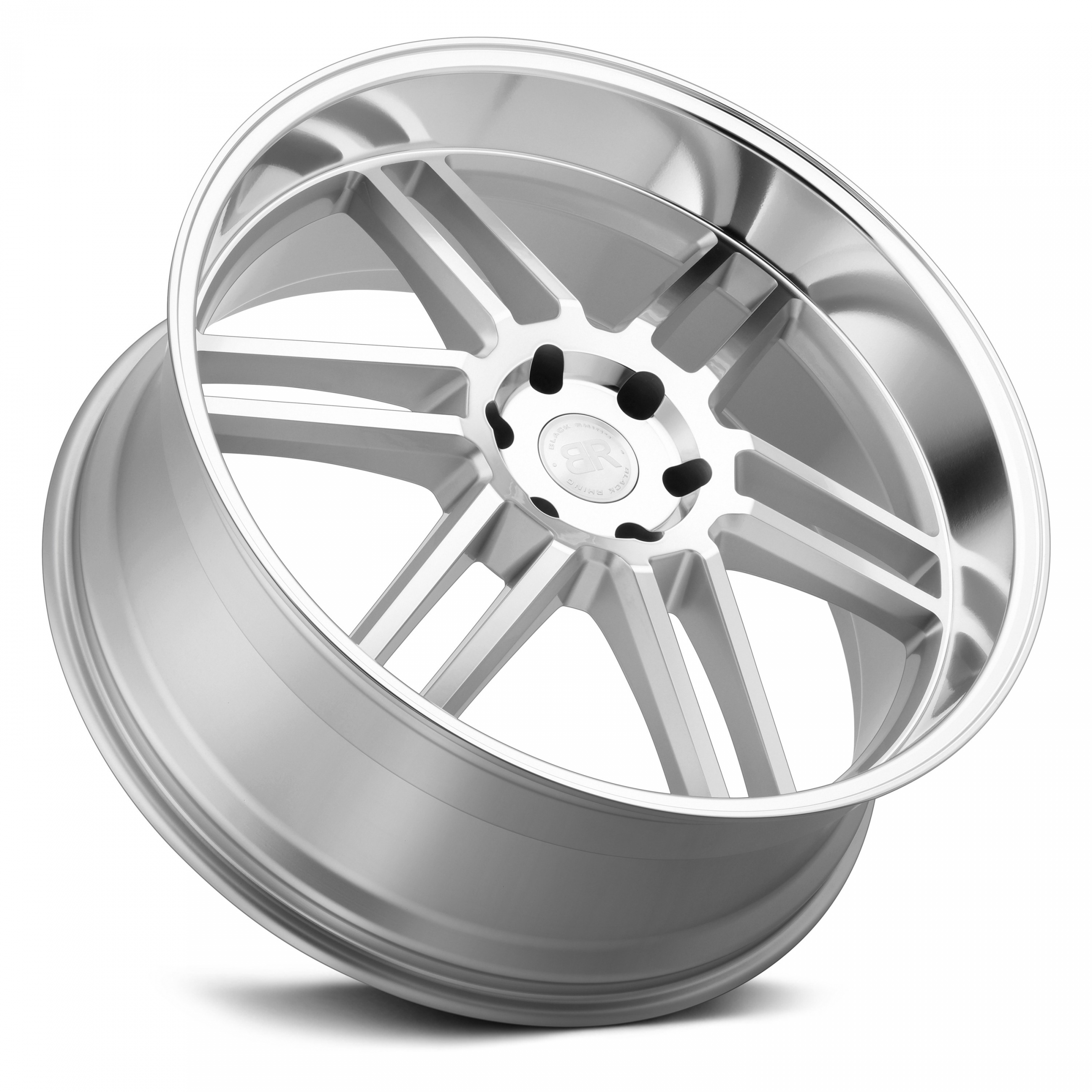 BLACK RHINO KATAVI Silver with Mirror Cut Face and Lip