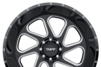 TUFF T2B Gloss Black with Milled Spokes