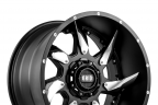 GRID OFF-ROAD GD-1 Matte Black with Chrome Inserts