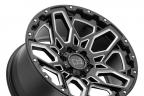 BLACK RHINO SHRAPNEL Gloss Black with Milled Spokes