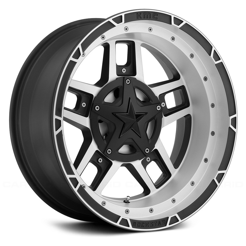 KMC XD SERIES XD827 ROCKSTAR 3 Matte Black with Machined Face