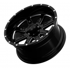 TUFF T15 Gloss Black with Milled Spokes