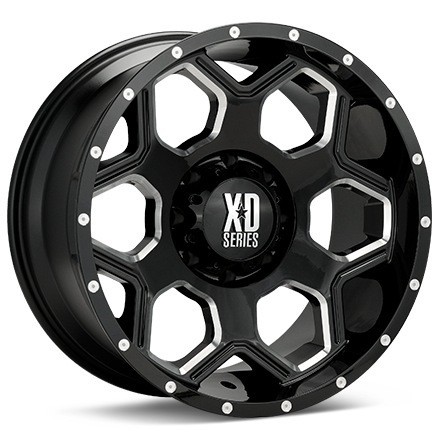 KMC XD SERIES XD813 BATTALION Gloss Black with Milled Accents