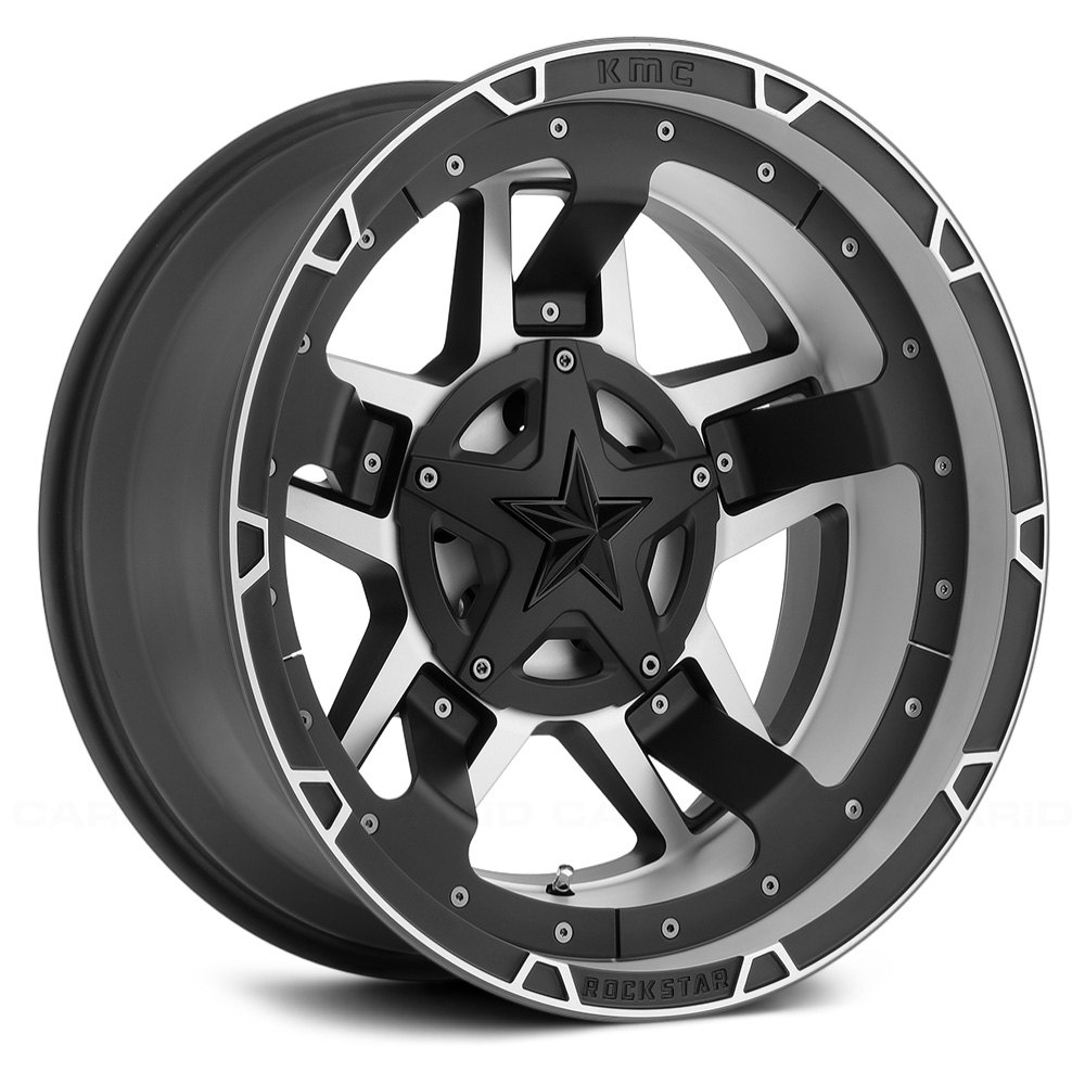 KMC XD SERIES XD827 ROCKSTAR 3 Matte Black with Machined Face