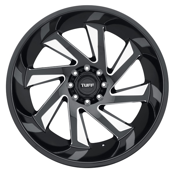 TUFF T1B Gloss Black with Milled Spokes
