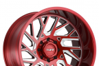 TUFF T4B Candy Red with Milled Spokes