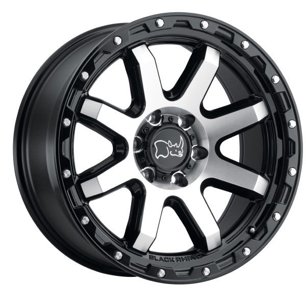 BLACK RHINO COYOTE Gloss Black with Machined Face & Stainless Bolts