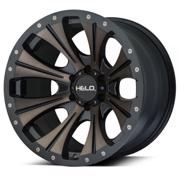 HELO HE901 Satin Black with Dark Tint Clear Coat
