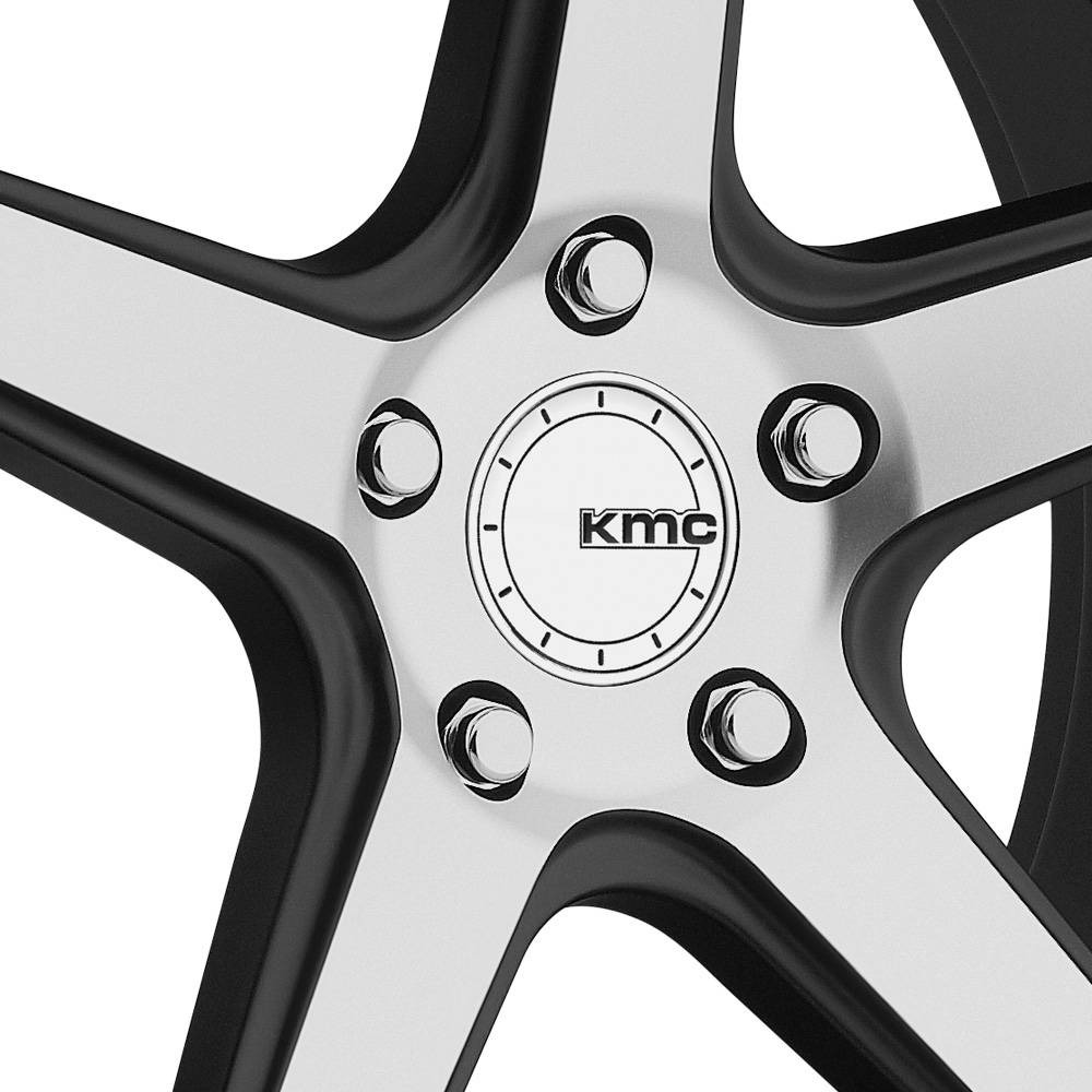 KMC KM685 DISTRICT Satin Black with Machined Face