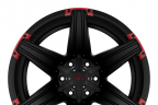 TUFF T12 Satin Black with Red Inserts