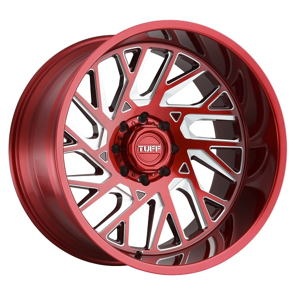 TUFF T4B Candy Red with Milled Spokes