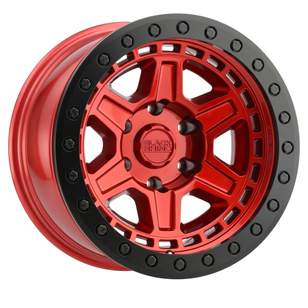 BLACK RHINO RENO BEADLOCK Candy Red with Black Ring and Black Bolts