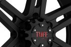 TUFF T01 Flat Black with Red Accents
