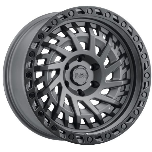 BLACK RHINO SHREDDER Matte Gunmetal with Black Lip Edge