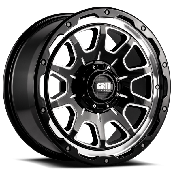 GRID OFF-ROAD GD-15 Gloss Black with Milled Accents