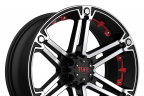 TUFF T01 Flat Black with Machined Face and Red Inserts