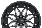TUFF T3B Gloss Black with Milled Spokes